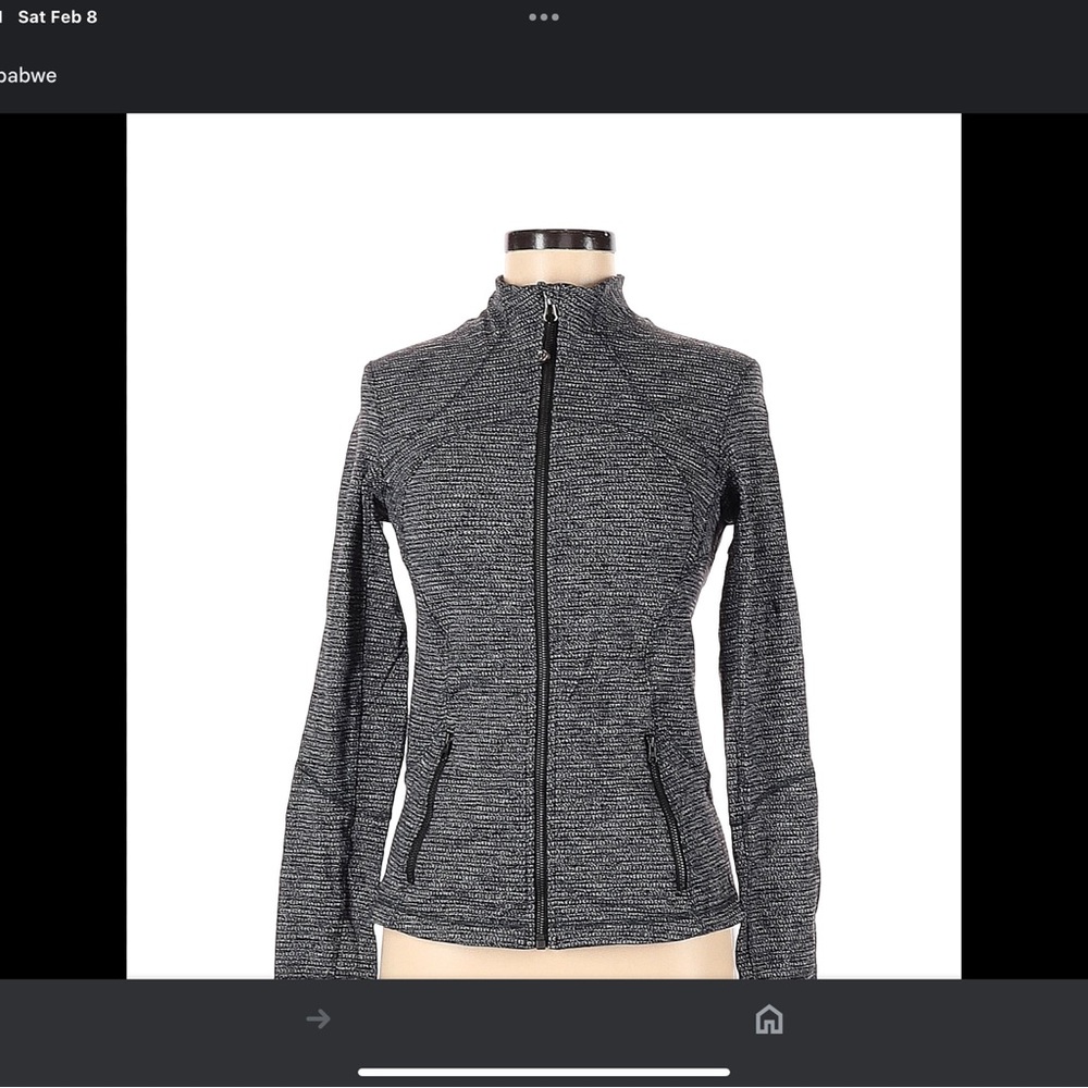 Lululemon Coco Pique Black White Define Classic Jacket, 10, Pristine! - Picture 2 of 13